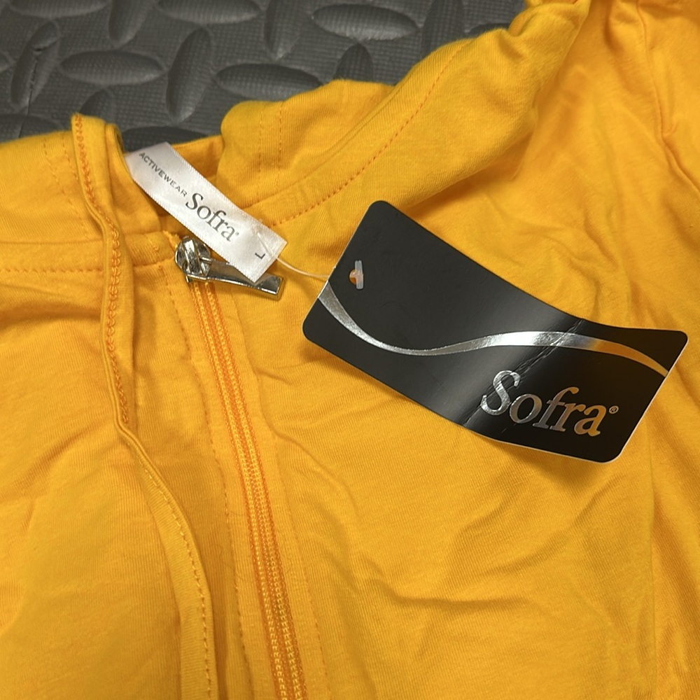 NWT - Sofra - Women's Thin Cotton Zip Up Hoodie Jacket - Picture 7 of 8